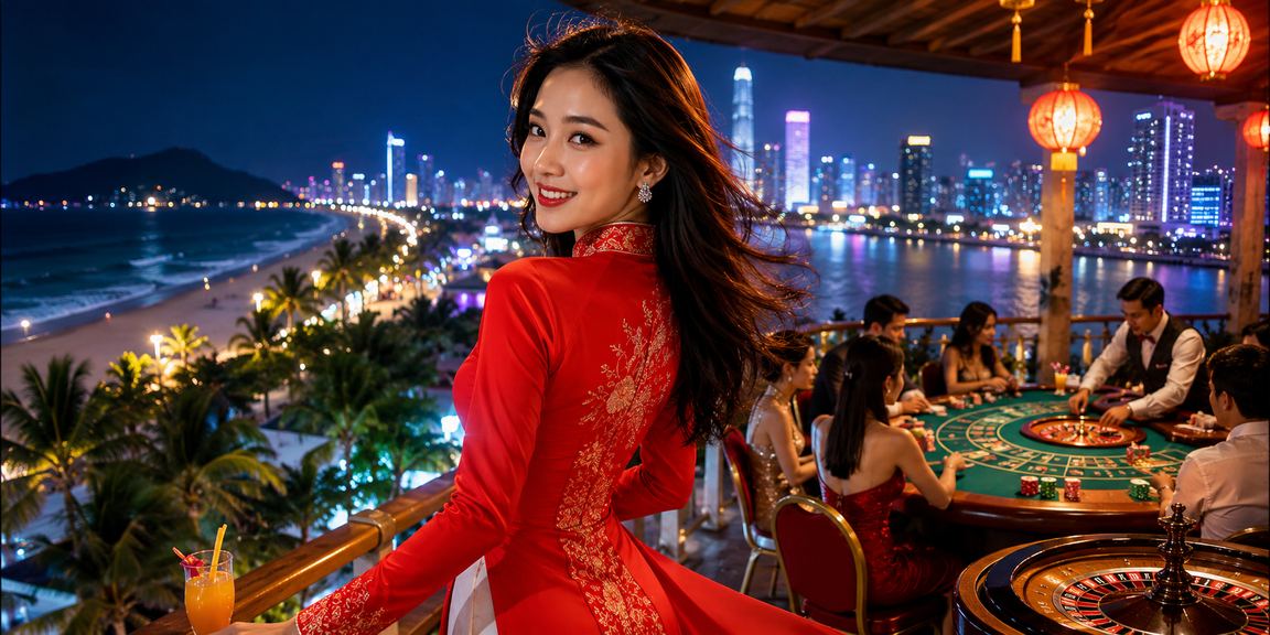 Người chơi đặt cược trực tuyến tại Sài Gòn với trang phục áo dài truyền thống
